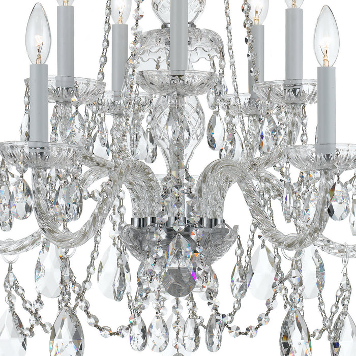 Crystorama 1130-CH-CL-S Traditional Crystal Ten Light Chandelier Polished Chrome Alternate Image 2.jpg