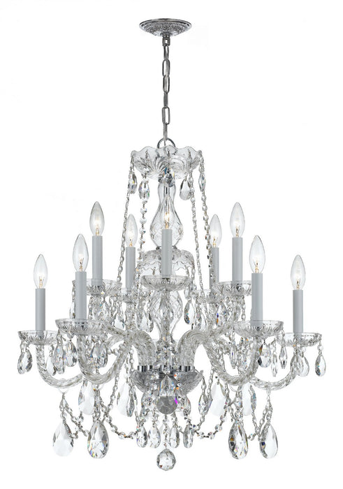 Crystorama 1130-CH-CL-S Traditional Crystal Ten Light Chandelier Polished Chrome Main Image.jpg