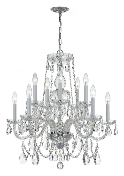 Crystorama 1130-CH-CL-SAQ Traditional Crystal Ten Light Chandelier Polished Chrome Main Image.jpg