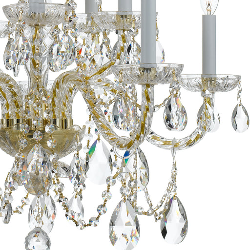 Crystorama 1130-PB-CL-MWP Traditional Crystal Ten Light Chandelier Polished Brass Alternate Image.jpg