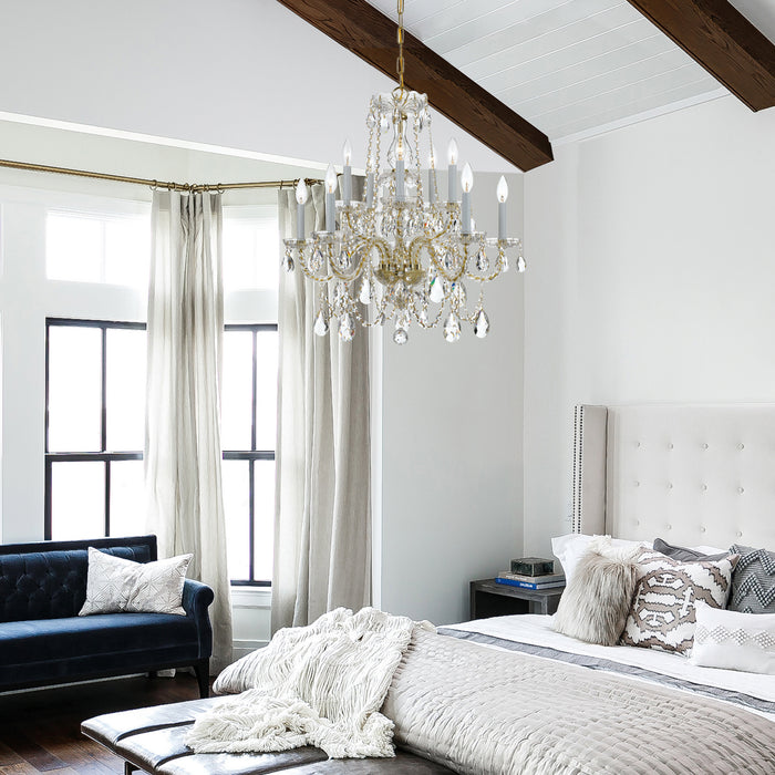 Crystorama 1130-PB-CL-MWP Traditional Crystal Ten Light Chandelier Polished Brass Alternate Image 4.jpg