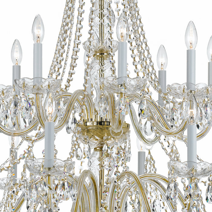 Crystorama 1139-PB-CL-MWP Traditional Crystal 16 Light Chandelier Polished Brass Alternate Image 2.jpg