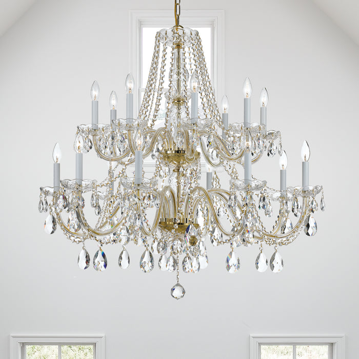 Crystorama 1139-PB-CL-MWP Traditional Crystal 16 Light Chandelier Polished Brass Alternate Image 4.jpg