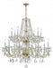 Crystorama 1139-PB-CL-MWP Traditional Crystal 16 Light Chandelier Polished Brass Main Image.jpg