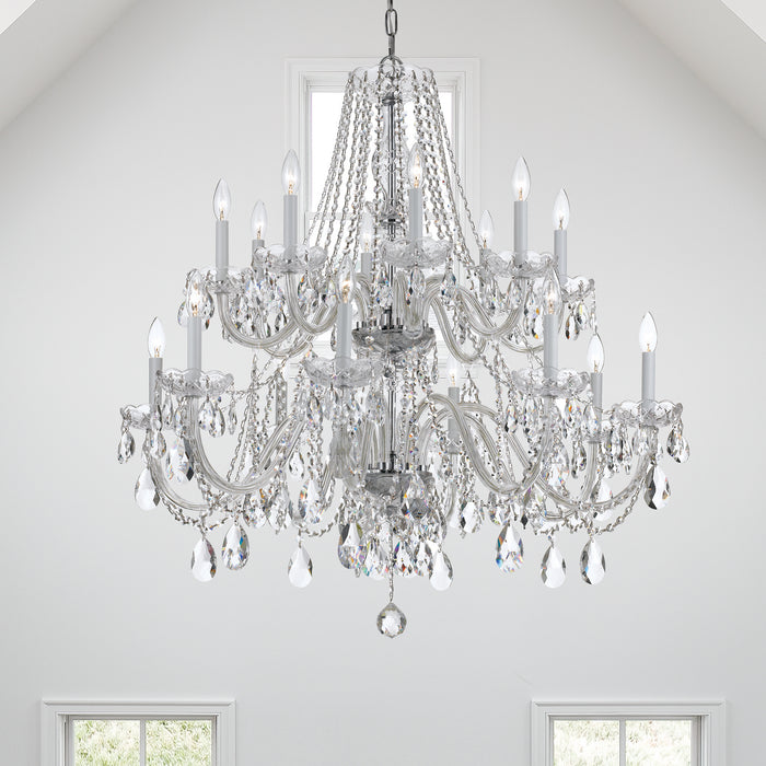 Crystorama 1139-CH-CL-S Traditional Crystal 16 Light Chandelier Polished Chrome Alternate Image 4.jpg