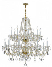 Crystorama 1139-PB-CL-S Traditional Crystal 16 Light Chandelier Polished Brass Main Image.jpg