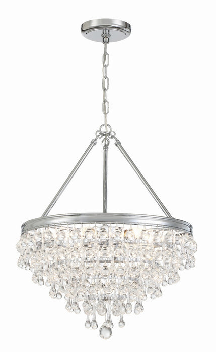 Crystorama 136-CH Calypso Six Light Chandelier Polished Chrome Main Image.jpg