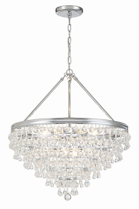 Crystorama 137-CH Calypso Eight Light Chandelier Polished Chrome Main Image.jpg