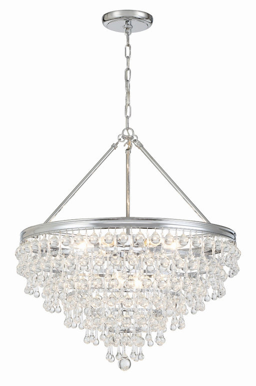 Crystorama 137-CH Calypso Eight Light Chandelier Polished Chrome Main Image.jpg