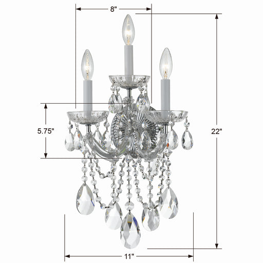 Crystorama 4423-CH-CL-S Maria Theresa Three Light Wall Sconce Polished Chrome Alternate Image.jpg