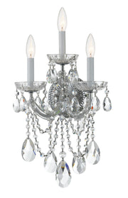 Crystorama 4423-CH-CL-S Maria Theresa Three Light Wall Sconce Polished Chrome Main Image.jpg