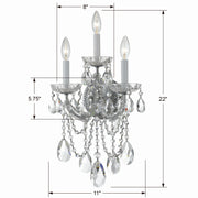 Crystorama 4423-CH-CL-SAQ Maria Theresa Three Light Wall Sconce Polished Chrome Alternate Image.jpg