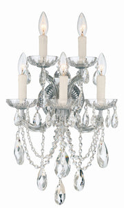 Crystorama 4425-CH-CL-S Maria Theresa Five Light Wall Sconce Polished Chrome Main Image.jpg
