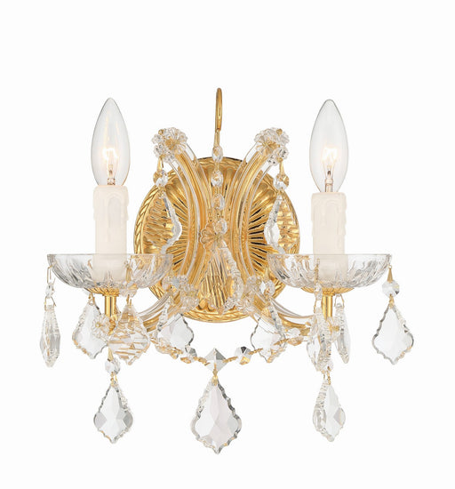 Crystorama 4472-GD-CL-S Maria Theresa Two Light Wall Sconce Gold Main Image.jpg