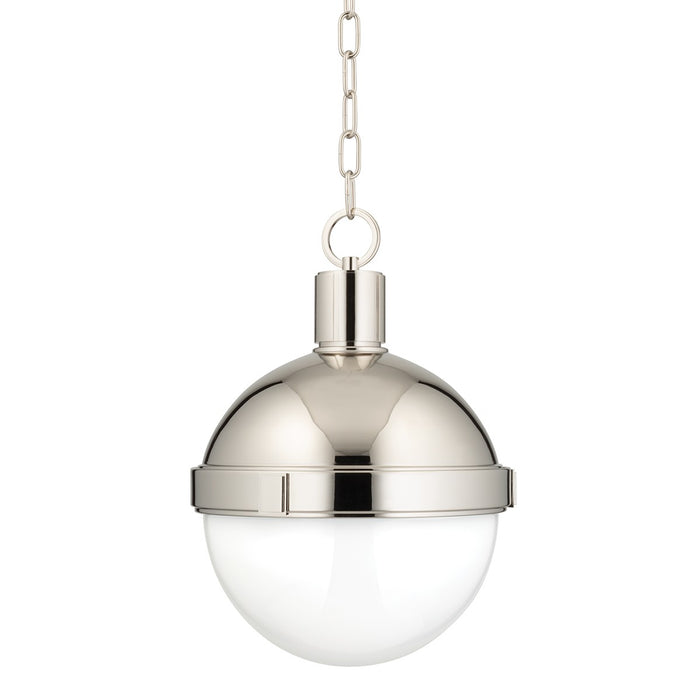 Hudson Valley 612-PN Lambert One Light Pendant, Polished Nickel Main Image.jpg