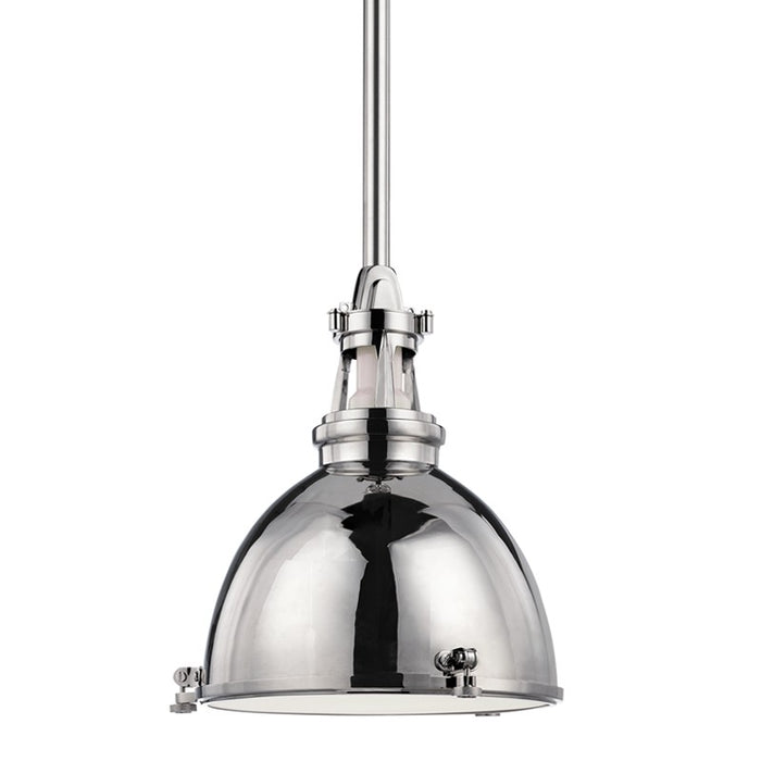 Hudson Valley 4614-PN Massena One Light Pendant, Polished Nickel Main Image.jpg