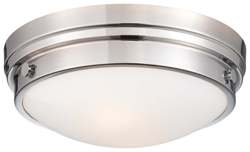 Minka-Lavery 823-77 Two Light Flush Mount, Chrome Main Image.jpg