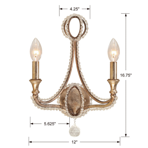 Crystorama 6762-DT Garland Two Light Wall Sconce Distressed Twilight Alternate Image.jpg