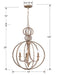 Crystorama 6765-DT Garland Three Light Mini Chandelier Distressed Twilight Alternate Image 2.jpg