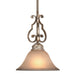 Crystorama 7521-DT Shelby One Light Pendant Distressed Twilight Main Image.jpg