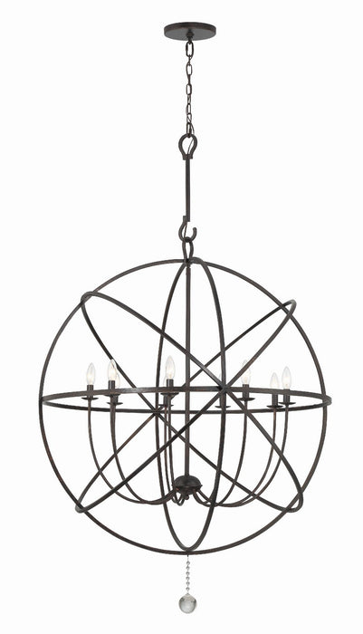 Crystorama 9229-EB Solaris Nine Light Chandelier English Bronze Main Image.jpg