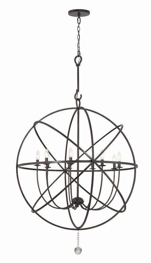 Crystorama 9229-EB Solaris Nine Light Chandelier English Bronze Main Image.jpg