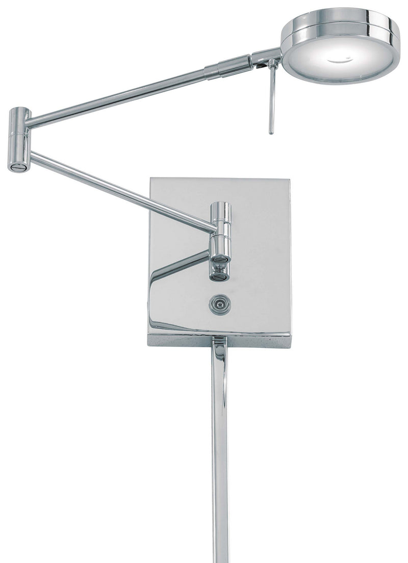 George Kovacs P4308-077 George's Reading Room LED Swing Arm Wall Lamp, Chrome Main Image.jpg