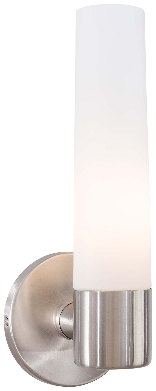 George Kovacs P5041-144 Saber One Light Wall Sconce, Brushed Stainless Steel Main Image.jpg