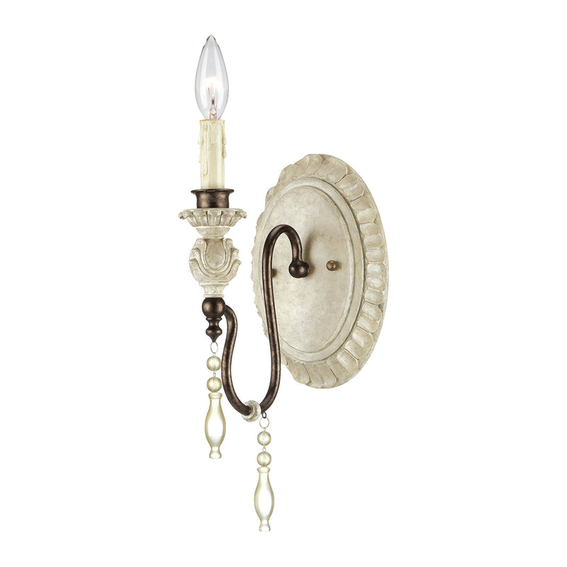Millennium 7301-AW/BZ Denise One Light Wall Sconce, Antique White/Bronze Main Image.jpg