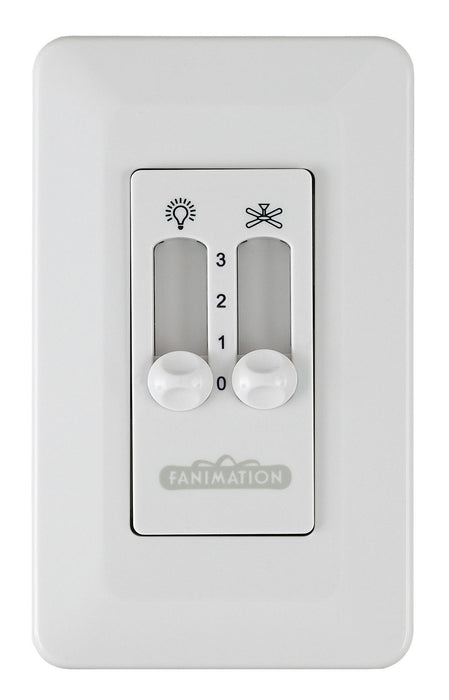 Fanimation CW2WH Controls Wall Control Non-Reversing - Fan Speed And Light White Main Image.jpg