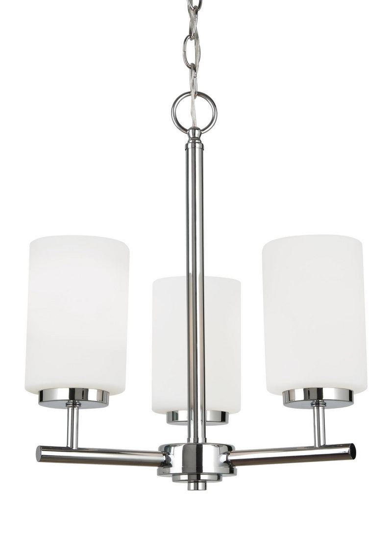 Generation Lighting 31160-05 Oslo Three Light Chandelier, Chrome Main Image.jpg