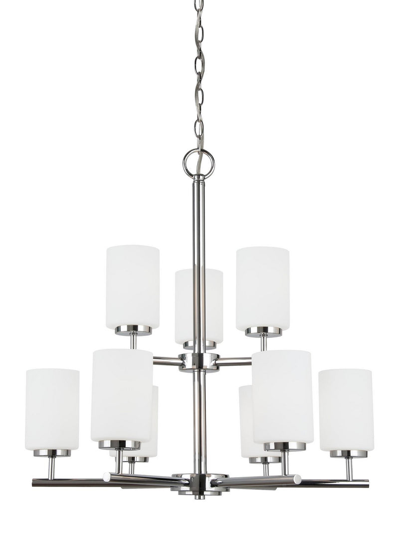 Generation Lighting 31162-05 Oslo Nine Light Chandelier, Chrome Main Image.jpg