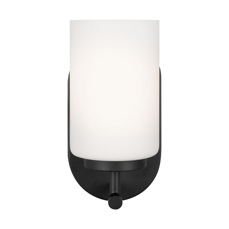 Generation Lighting 41160-112 Oslo One Light Wall / Bath Sconce, Midnight Black Main Image.jpg