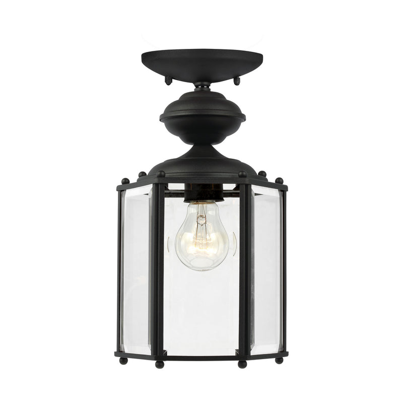 Generation Lighting 6008-12 Classico One Light Outdoor Semi-Flush Convertible Pendant, Black Alternate Image.jpg