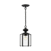 Generation Lighting 6008-12 Classico One Light Outdoor Semi-Flush Convertible Pendant, Black Main Image.jpg