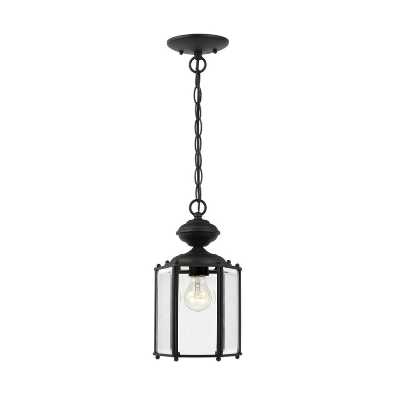 Generation Lighting 6008-12 Classico One Light Outdoor Semi-Flush Convertible Pendant, Black Main Image.jpg