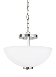 Generation Lighting 77160-05 Oslo Two Light Semi-Flush Convertible Pendant, Chrome Main Image.jpg