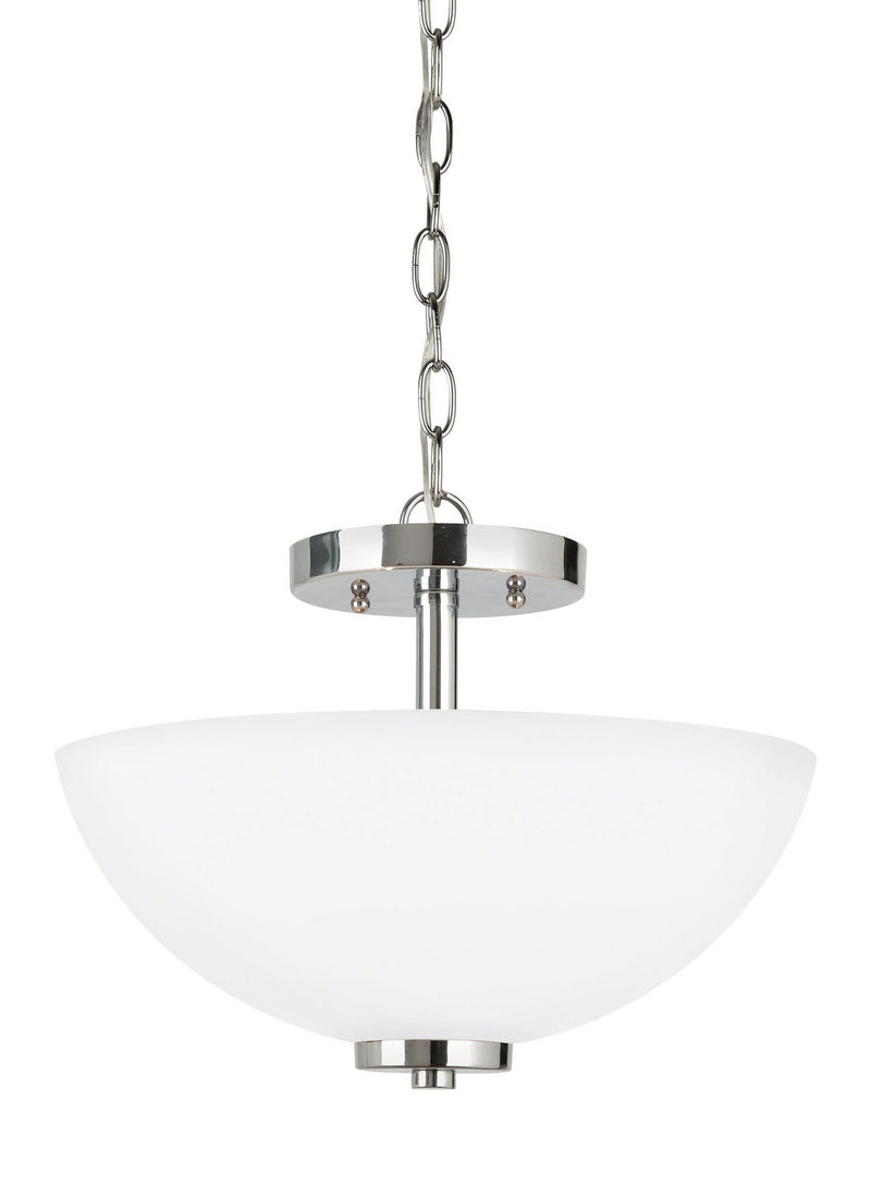 Generation Lighting 77160-05 Oslo Two Light Semi-Flush Convertible Pendant, Chrome Main Image.jpg