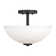 Generation Lighting 77160-112 Oslo Two Light Semi-Flush Convertible Pendant, Midnight Black Main Image.jpg
