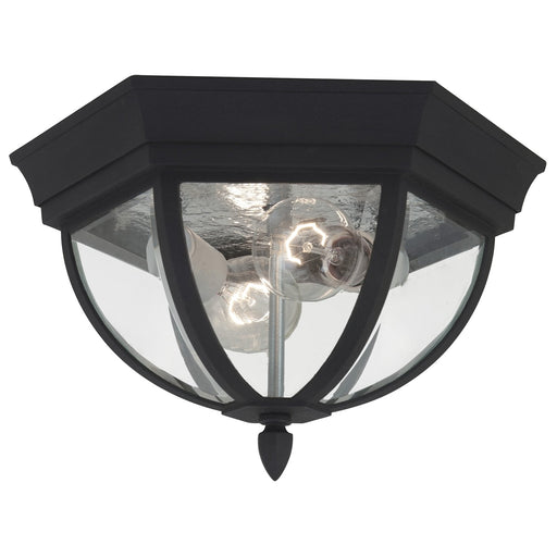 Generation Lighting 78136-12 Wynfield Two Light Outdoor Flush Mount, Black Main Image.jpg