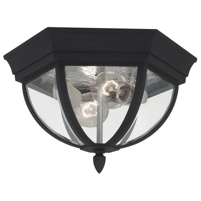 Generation Lighting 78136-12 Wynfield Two Light Outdoor Flush Mount, Black Main Image.jpg