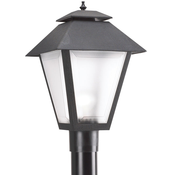 Generation Lighting 82065-12 Polycarbonate Outdoor One Light Outdoor Post Lantern, Black Main Image.jpg