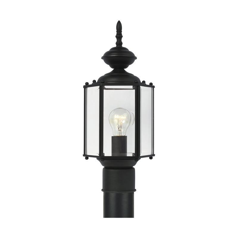 Generation Lighting 8209-12 Classico One Light Outdoor Post Lantern, Black Main Image.jpg