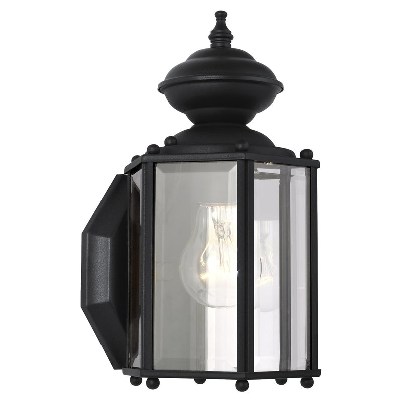Generation Lighting 8507-12 Classico One Light Outdoor Wall Lantern, Black Main Image.jpg