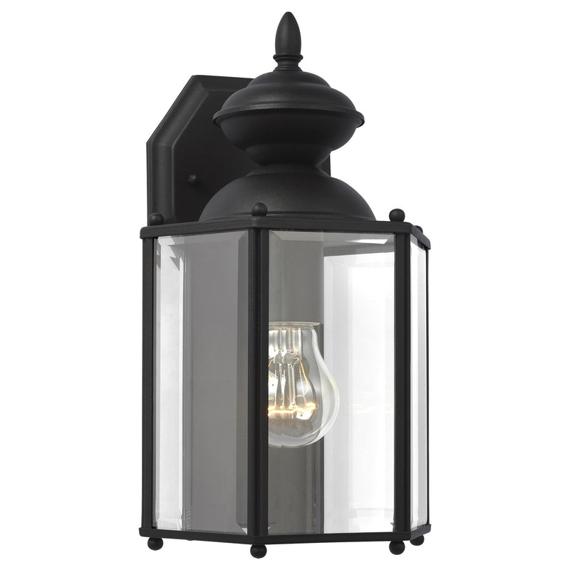 Generation Lighting 8509-12 Classico One Light Outdoor Wall Lantern, Black Main Image.jpg