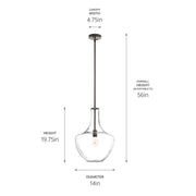 Kichler 42046OZ One Light Pendant, Olde Bronze (4)