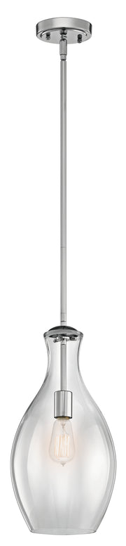 Kichler 42047CH One Light Pendant, Chrome