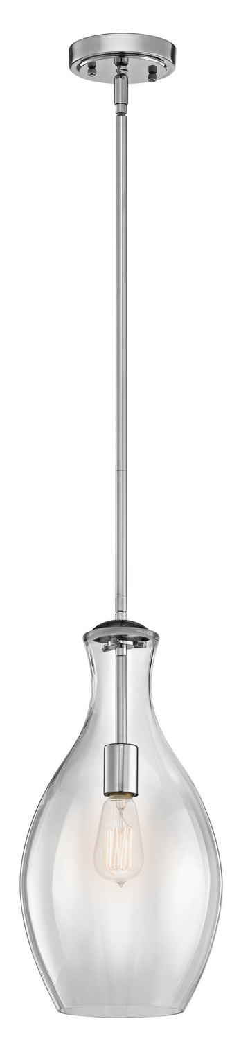 Kichler 42047CH One Light Pendant, Chrome