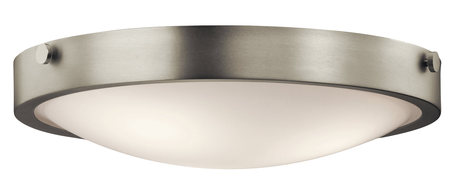 Kichler 42275NI Lytham Three Light Flush Mount, Brushed Nickel Main Image.jpg