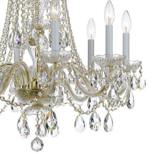 Crystorama 1138-PB-CL-SAQ Traditional Crystal Eight Light Chandelier Polished Brass Alternate Image.jpg